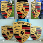 3D Porshe Crest, Logo Sign Wall Art