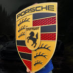 3D Porshe Crest, Logo Sign Wall Art