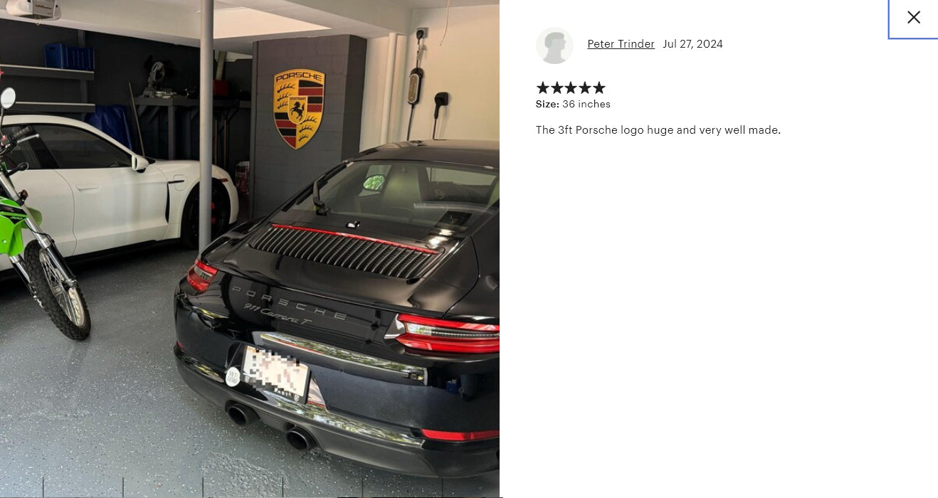 porsche 3d logo sign wall art review 
