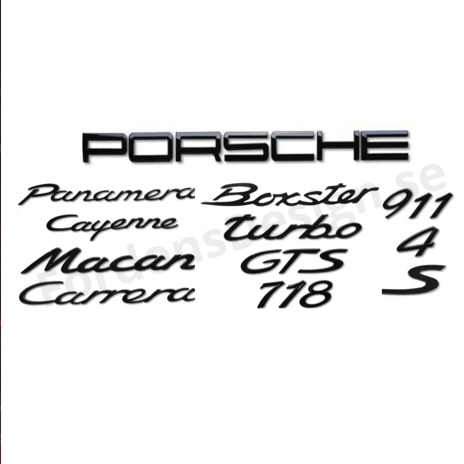 Custom 3D Porshe Crest Logo Sign with Backing